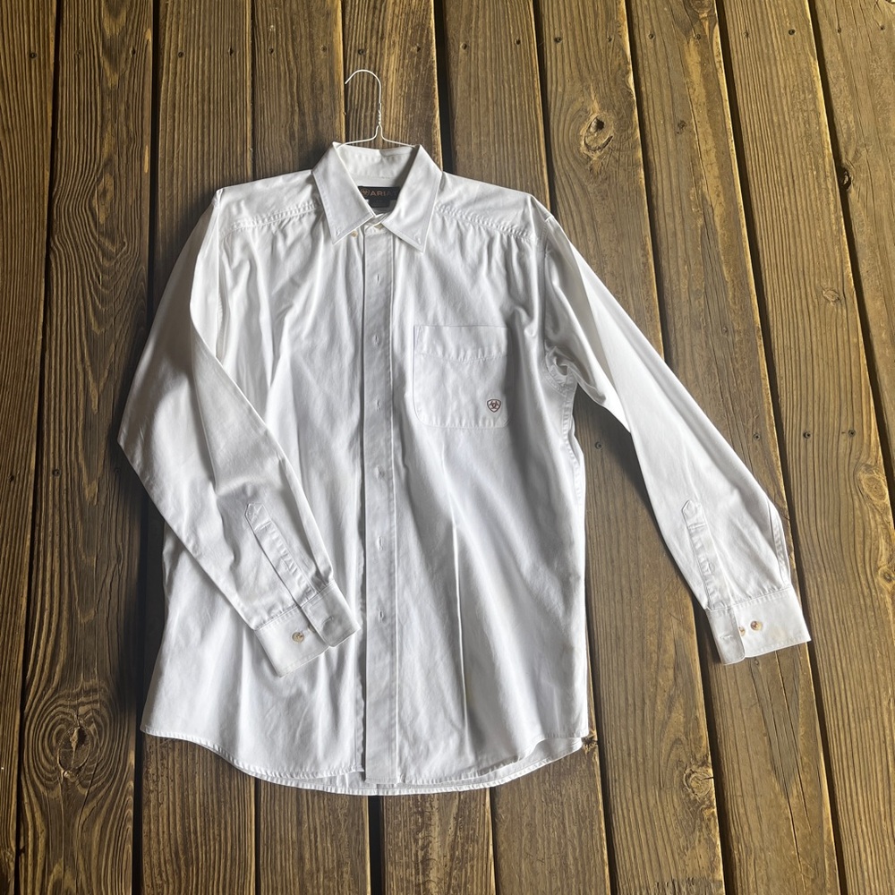 Ariat white dress shirt